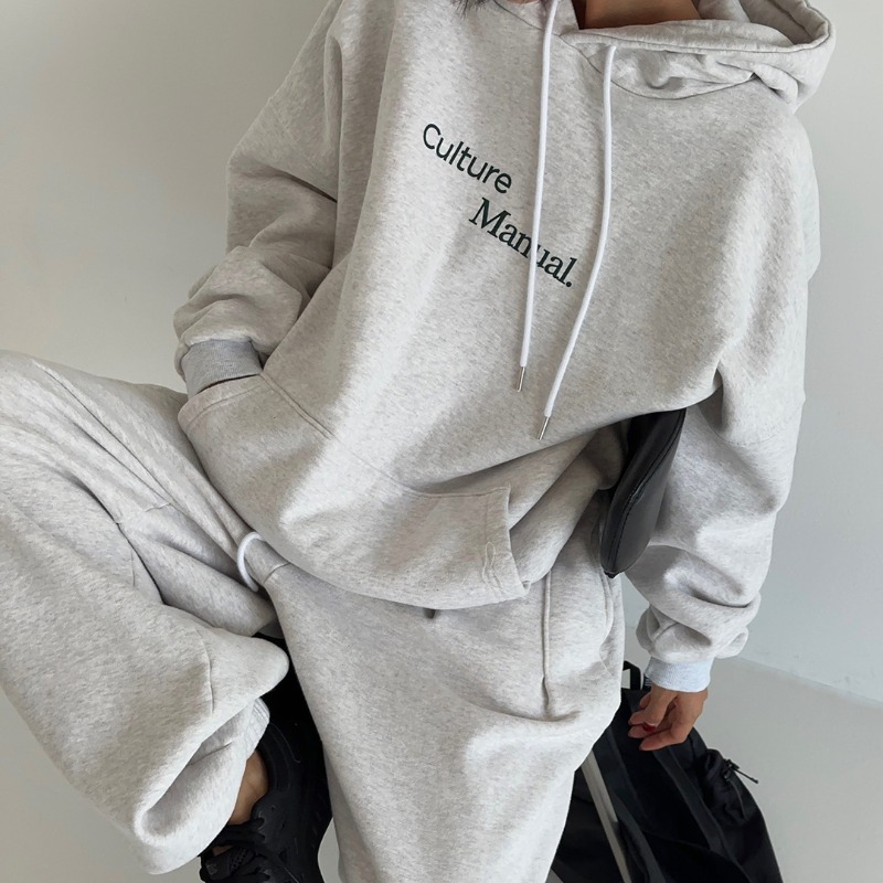 Washing oversized-fit napping hoodie